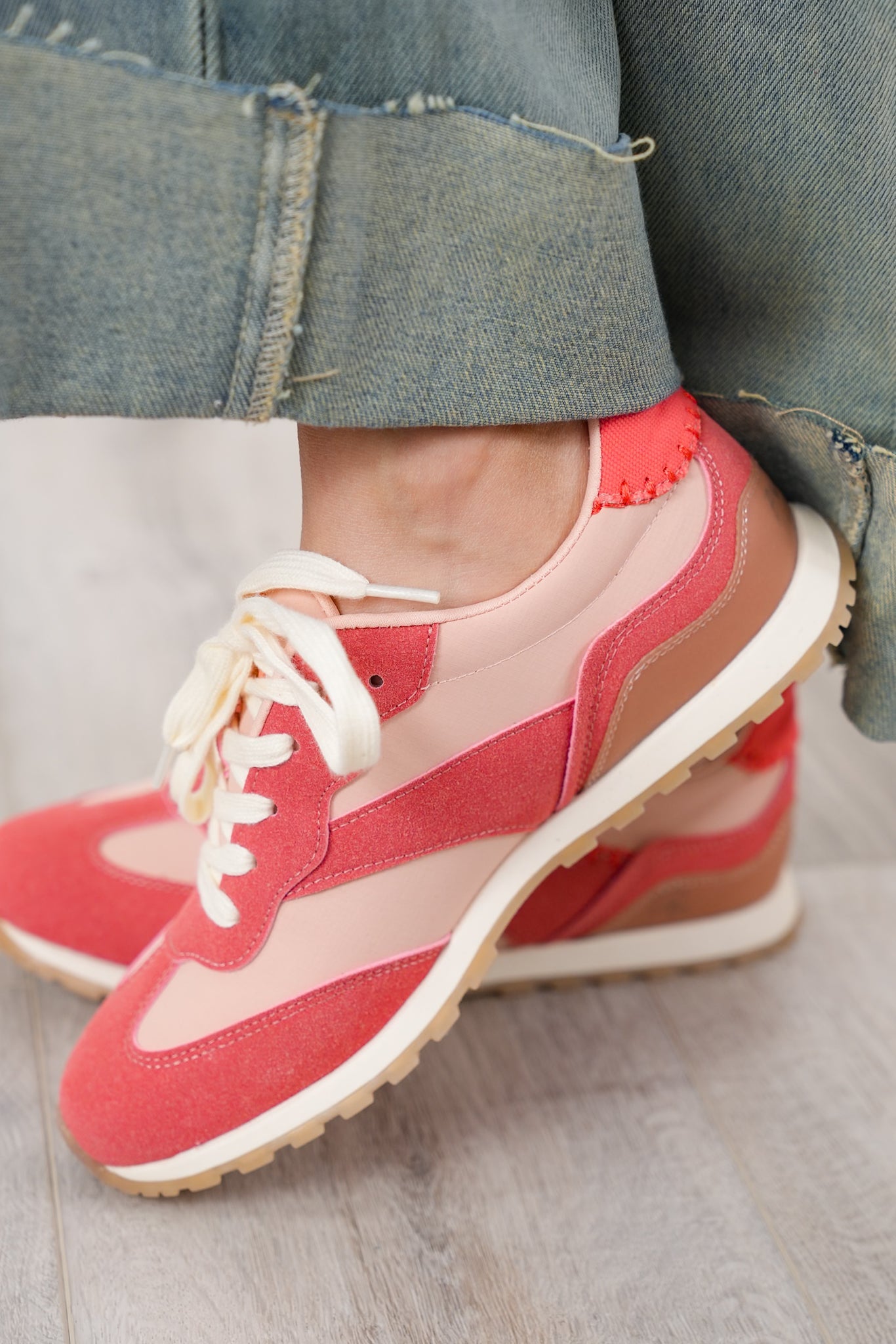 Blowfish Suede Accent Lace Up Sneakers