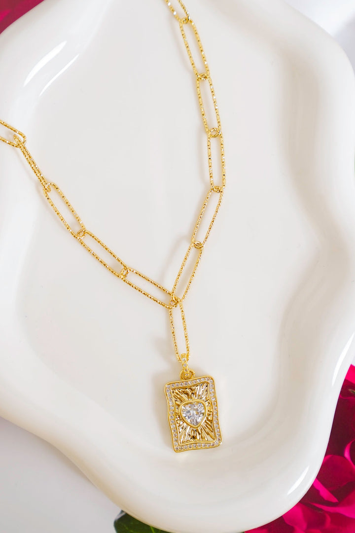 Treasure Jewels Medal Of Love Necklace