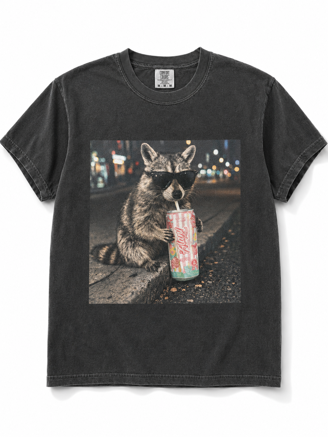 Plus/Reg Short Sleeve Raccoon Alani Graphic Tee