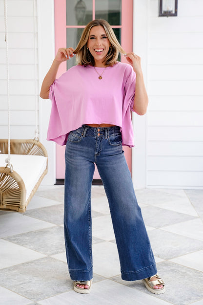 Door Buster! Zenana Oversized Cotton Round Neck Box Tee