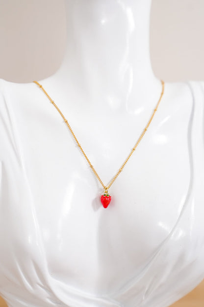 Lauren Kenzie Strawberry Shortcake Necklace