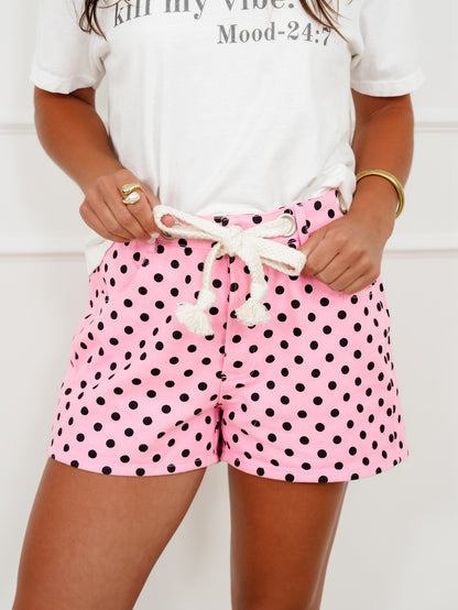 Button Fly Polka Dot Shorts