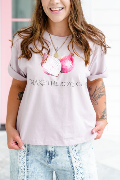 Plus/Reg Short Sleeve "I Make The Boys Cry" Graphic Tee