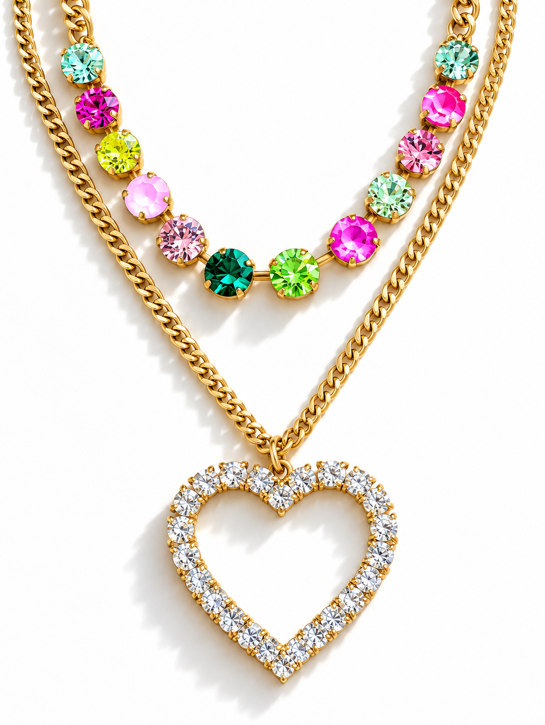 TOVA FP Exclusive Pop Heart Crystal Necklace