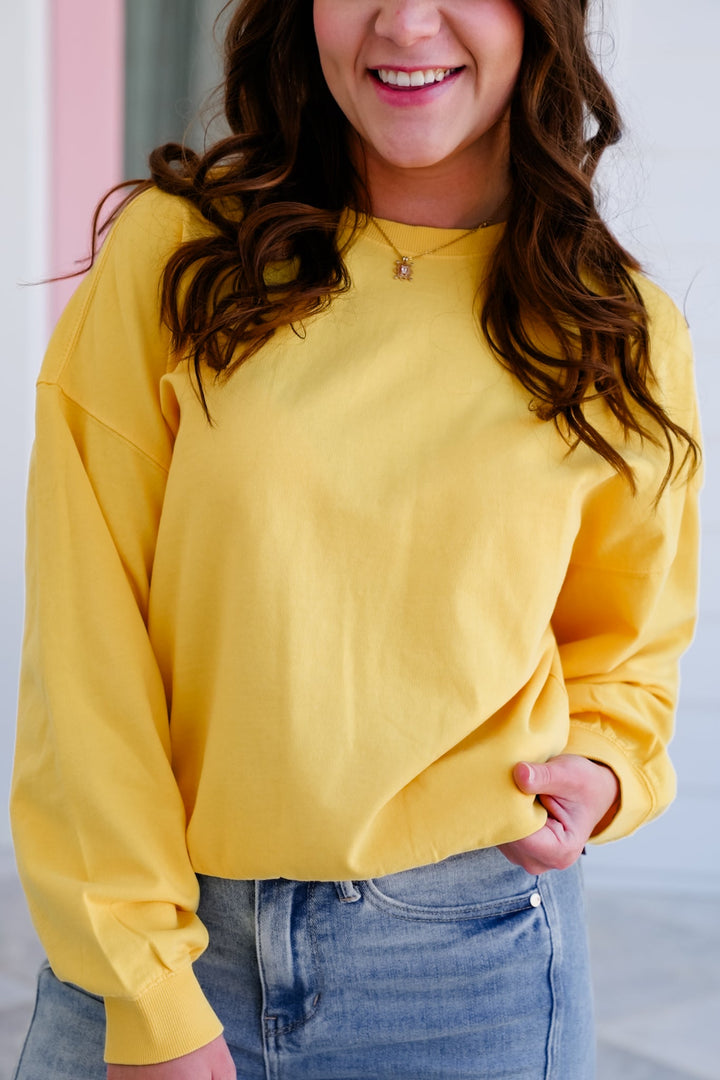 Relax Fit Long Sleeve Crew Neck Sweatshirt