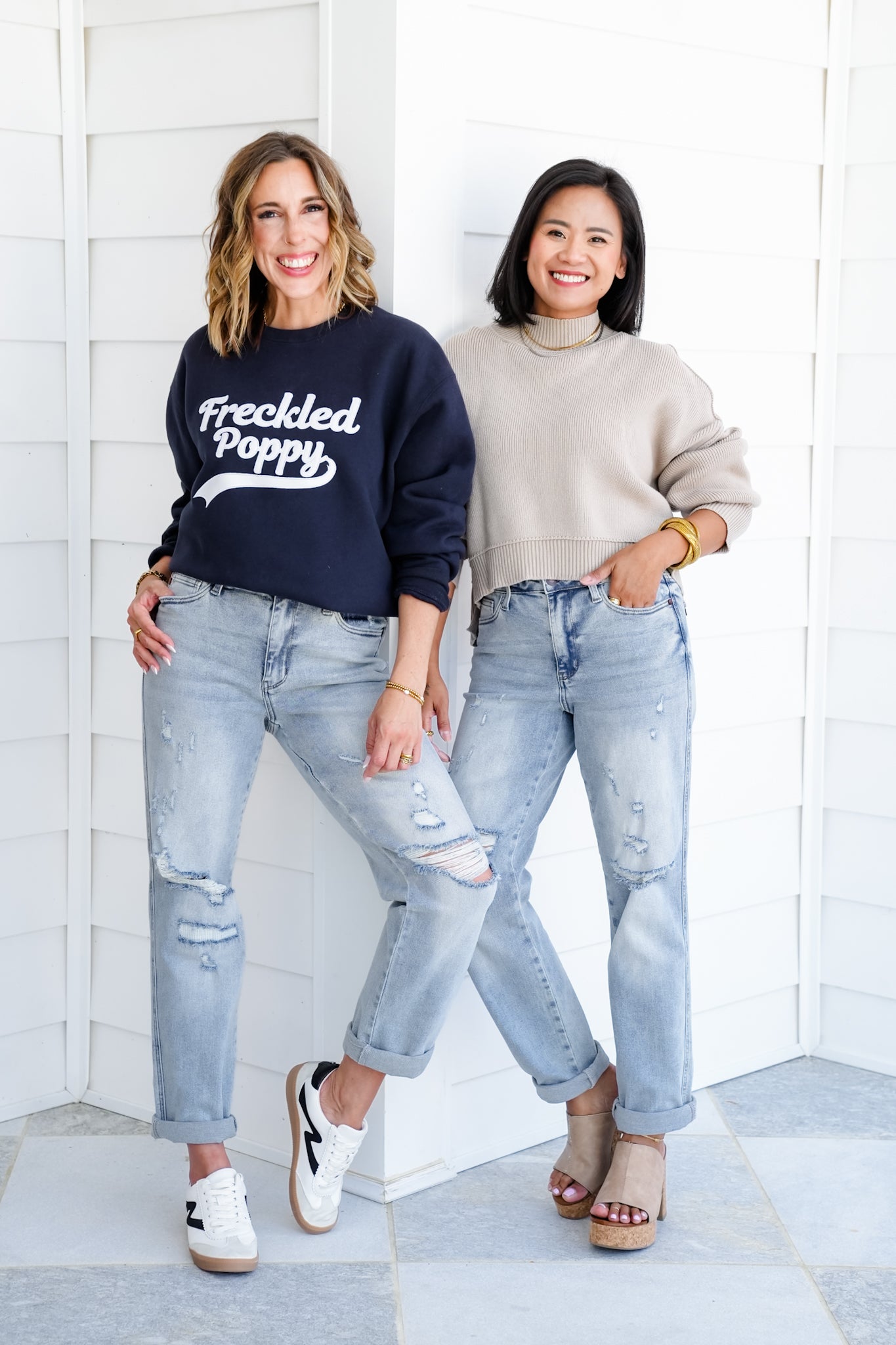 Judy Blue Mid Rise Light Wash Cuffed Boyfriend Jeans with Distressed Repair Stitch