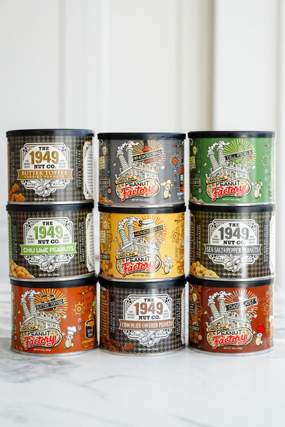 The 1949 Nut Co. Peanuts! Assorted 10oz Cans *Final Sale*