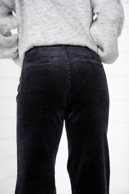 Judy Blue High Rise Black Corduroy Wide Leg Trouser