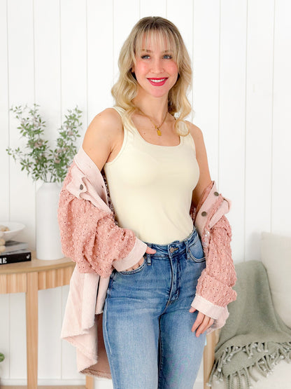 Plus/Reg Sleeveless Square Neck Bodysuit (Multiple Colors)