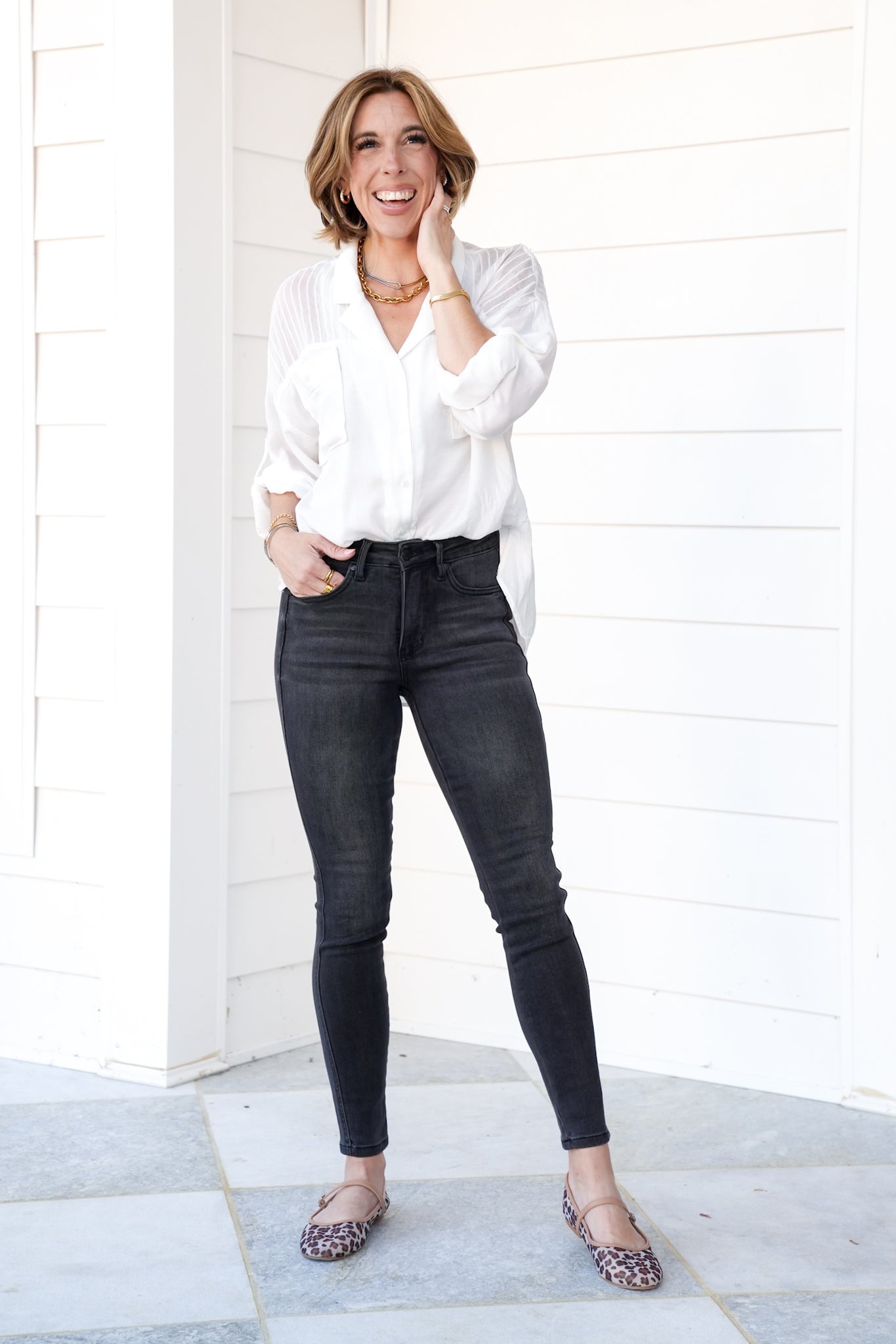 Judy Blue Mid Rise Black Tummy Control Skinny Jeans