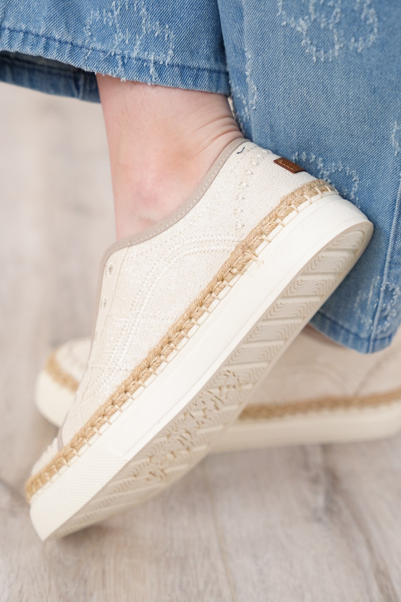 Blowfish Low Top Slip On Canvas Sneaker with Espadrille Braided Midsole