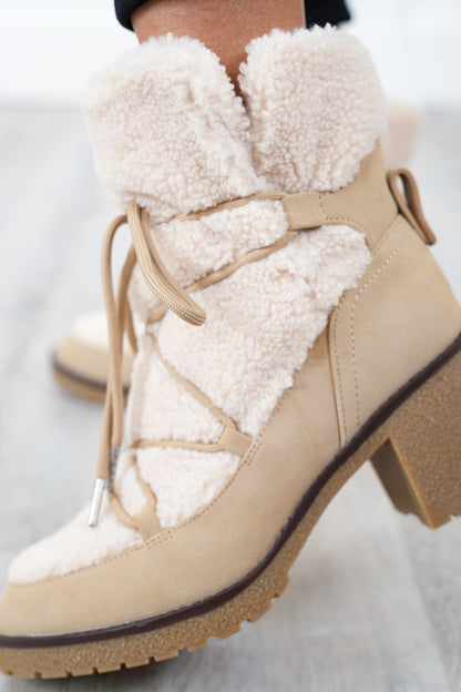 MIA Chic Ankle Boot with Sherpa Lining