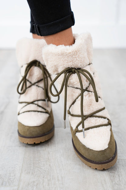 MIA Chic Ankle Boot with Sherpa Lining