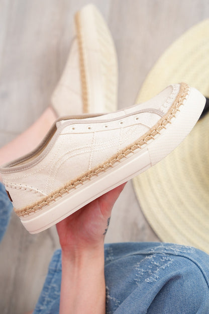 Blowfish Low Top Slip On Canvas Sneaker with Espadrille Braided Midsole