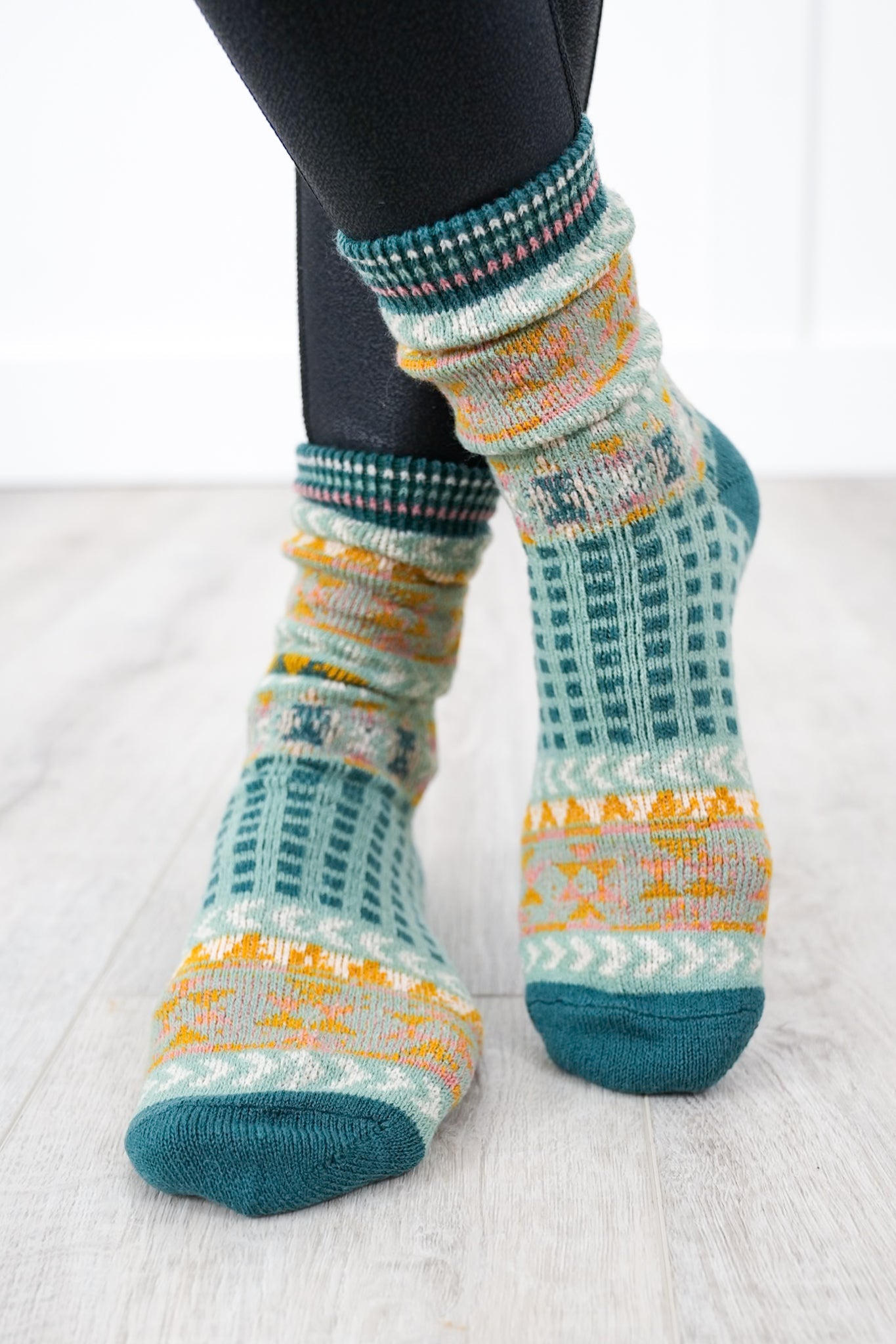 Restock! Geometric Graphic Crew Socks
