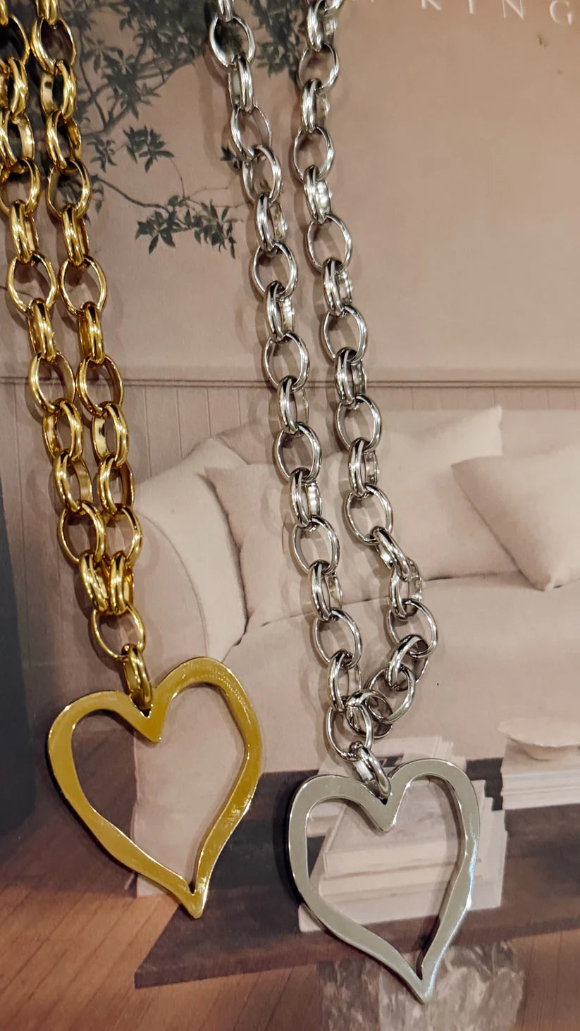 Chansutt Pearls Large Open Heart Necklace – Freckled Poppy