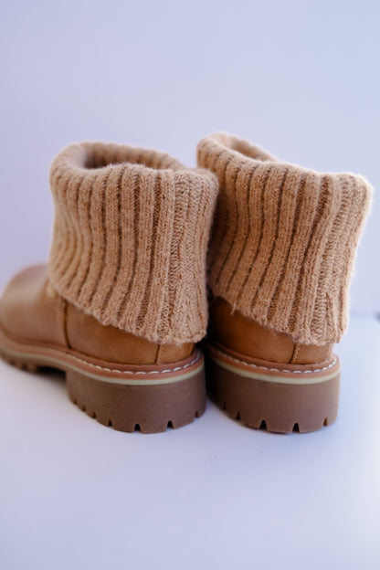 Corky's "Quiver" Vegan Leather Ankle Booties with Sweater Cuff