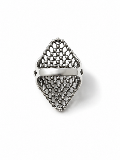 BOHO SOL Silver Mesh Ring
