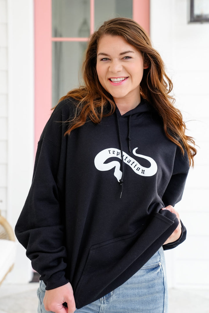 Plus/Reg Long Sleeve "Reputation" Hoodie Sweatshirt
