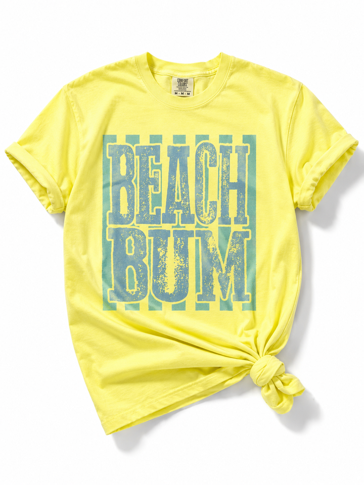 Plus/Reg Short Sleeve "Beach Bum" Graphic Tee