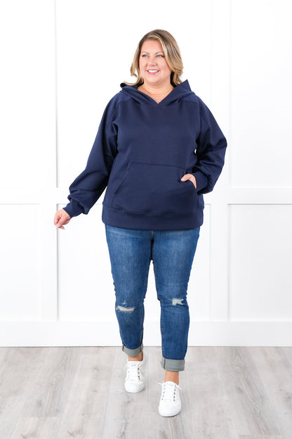 Door Buster! Plus/Reg Long Sleeve Pullover Hoodie with Kangaroo Pocket