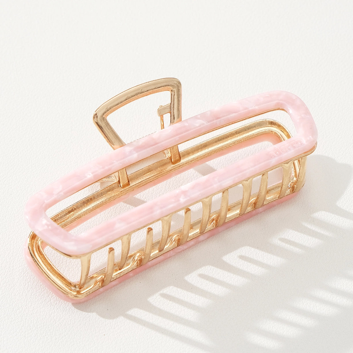 Harlow Hollow Rectangle Metal Claw Clip