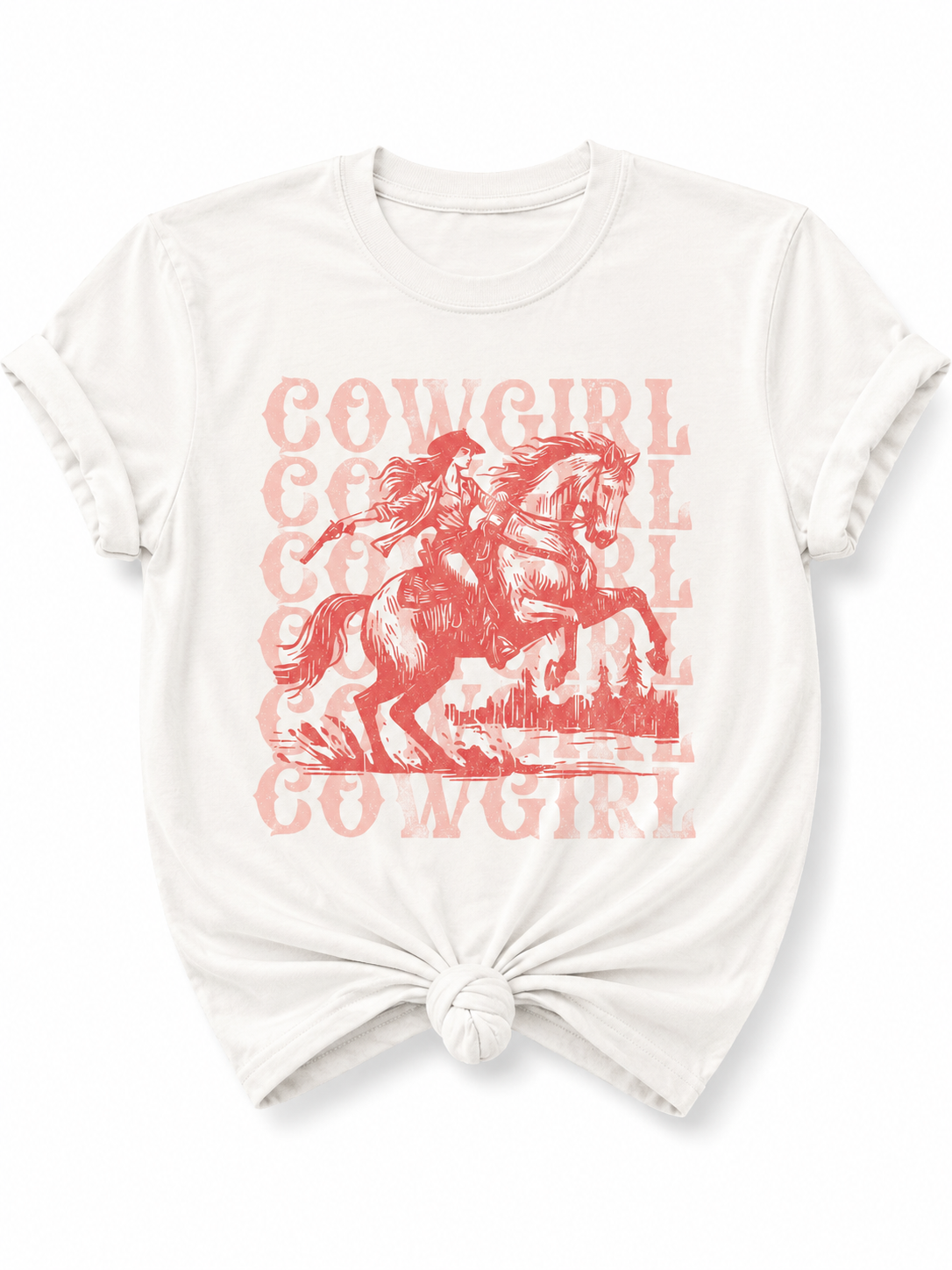 Plus/Reg Short Sleeve Cowgirl Western Graphic Tee