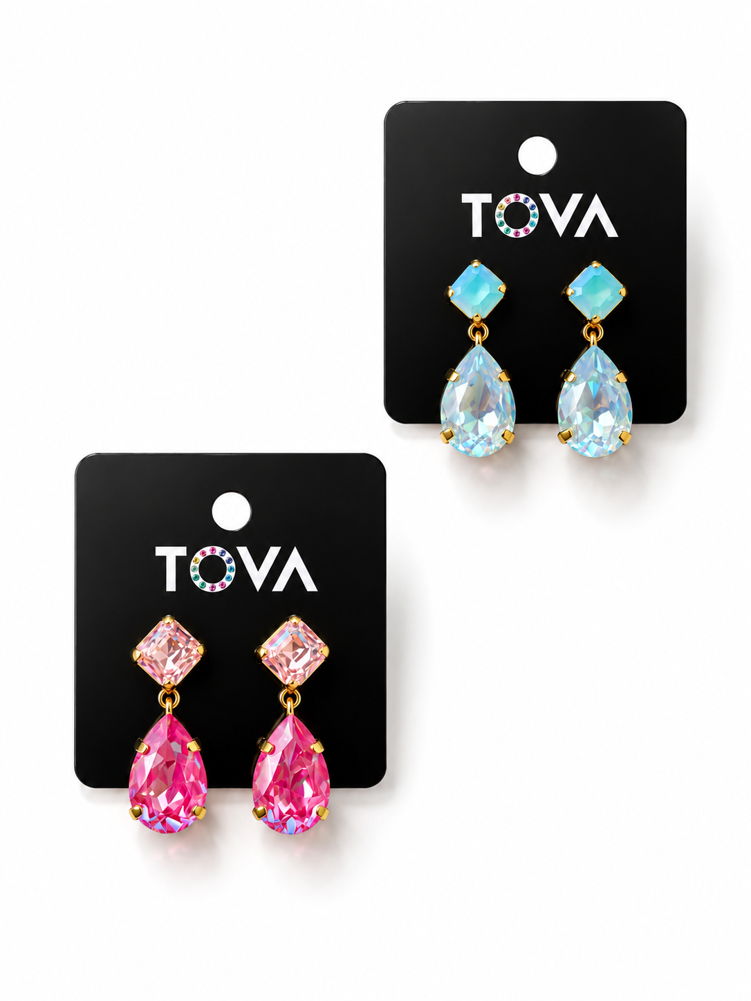 TOVA Mini Estelle Crystal Drop Earrings