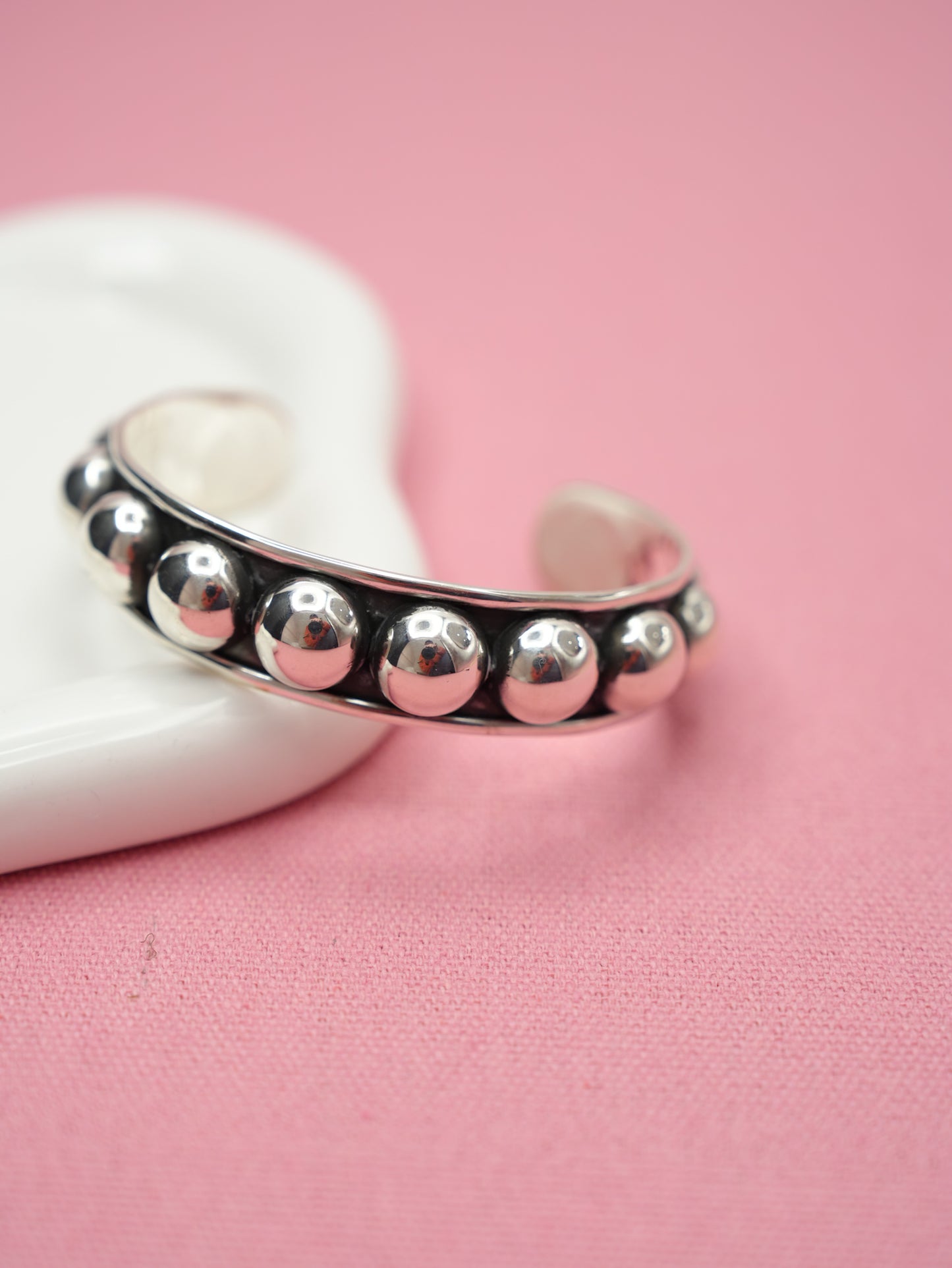BOHO SOL Sterling Silver Ball Cuff
