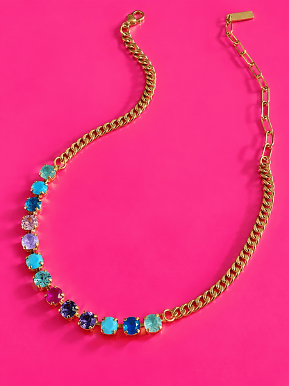 TOVA Mini Oakland Crystal Necklace in Prairie Fairy - Freckled Poppy