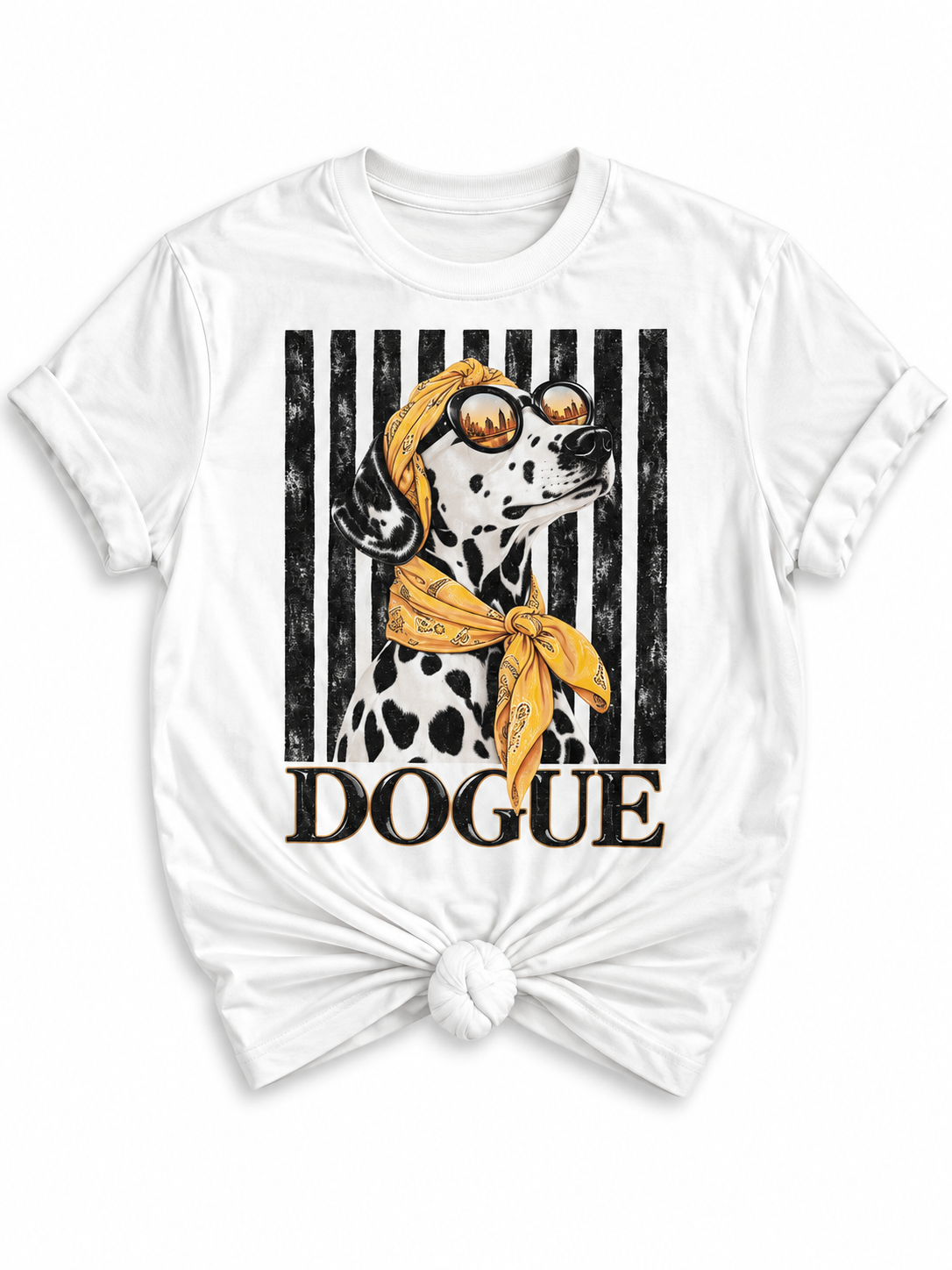 Plus/Reg Short Sleeve Dogue Fashion Dalmatian Graphic Tee