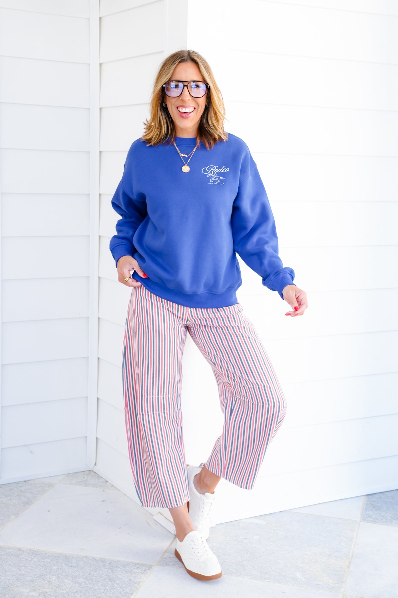 Mineral Wash Multi Stripe Barrel Pants