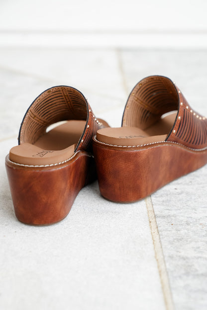 Corky's Much Better Studded Cutout Slide Wedge Sandal