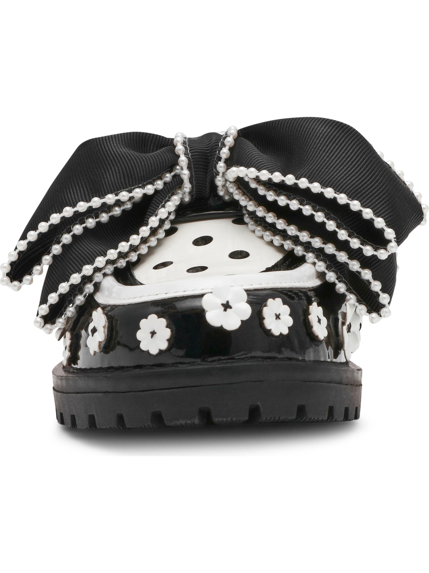 Betsey Johnson Patent Floral Platform Mule