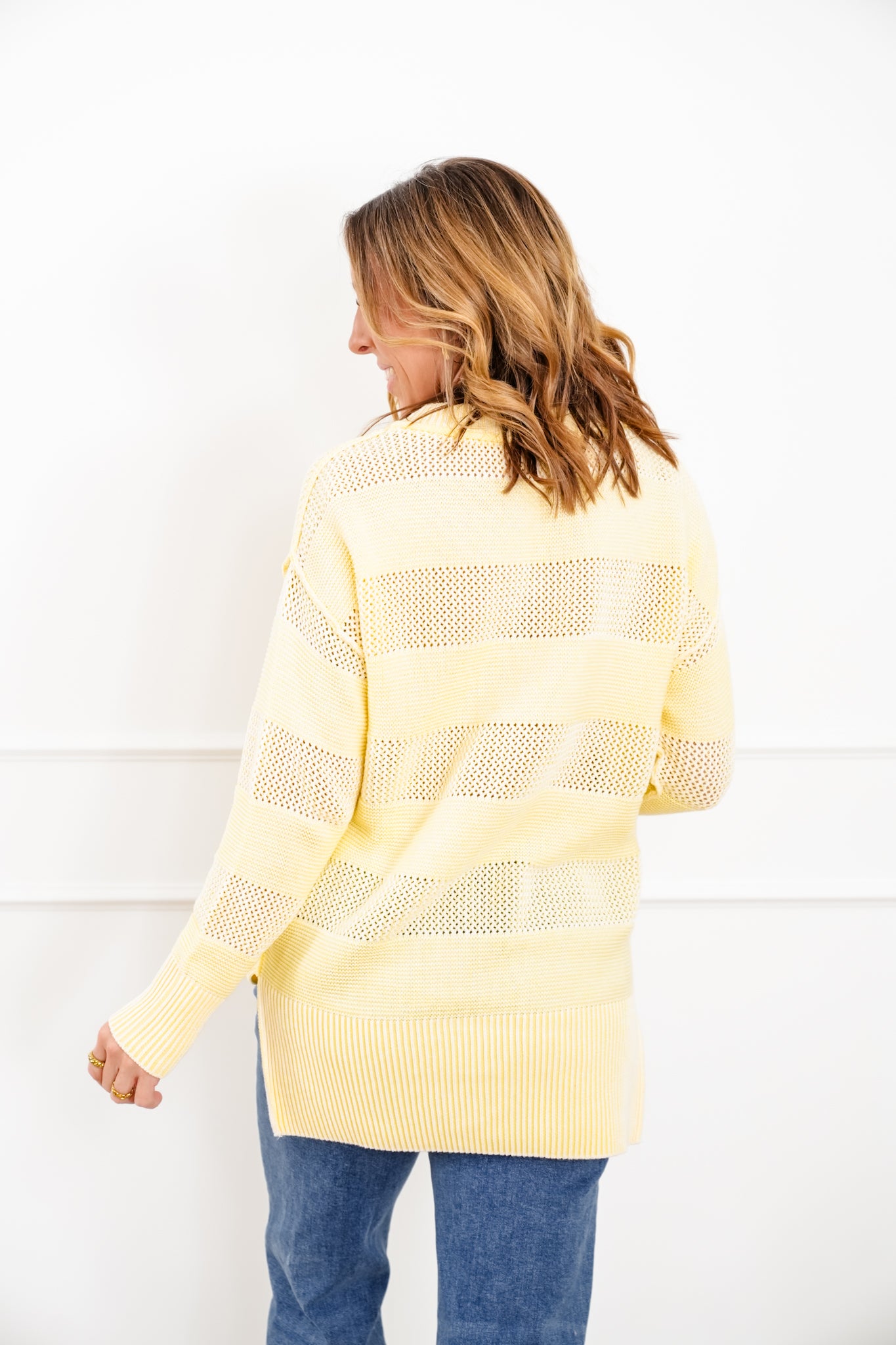 Plus/Reg Textured Long Sleeve Pullover Sweater