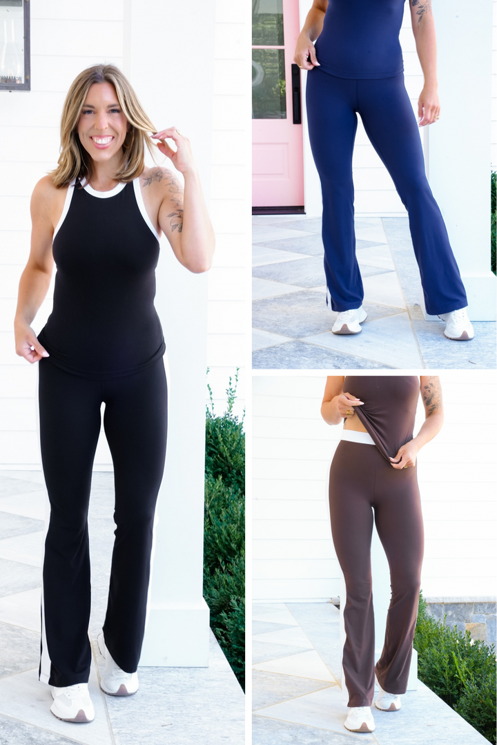 Elastic Waist Stripe Leggings