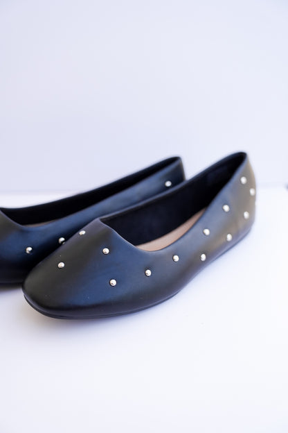 Corky's "Don't Be Rude" Studded Vegan Leather Ballet Flats
