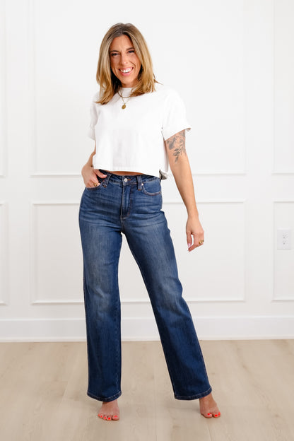 Judy Blue High Rise Medium Wash Tummy Control Straight Leg Jeans