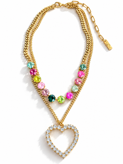 TOVA FP Exclusive Pop Heart Crystal Necklace