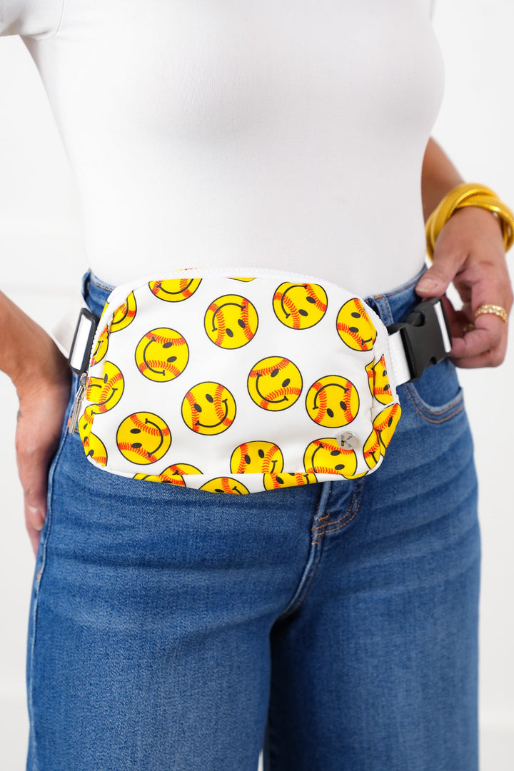 Sporty Happy Face Fanny Packs