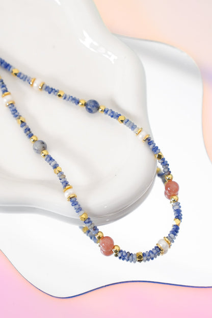 Treasure Jewels Ocean Blue Gemstone Necklace