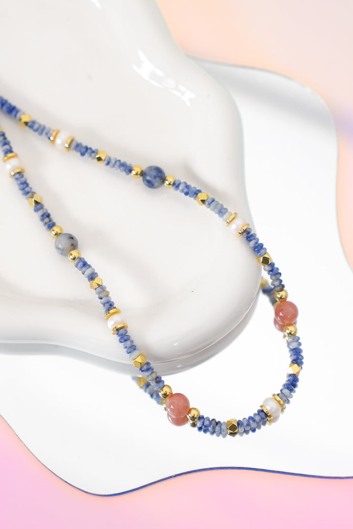 Treasure Jewels Ocean Blue Gemstone Necklace