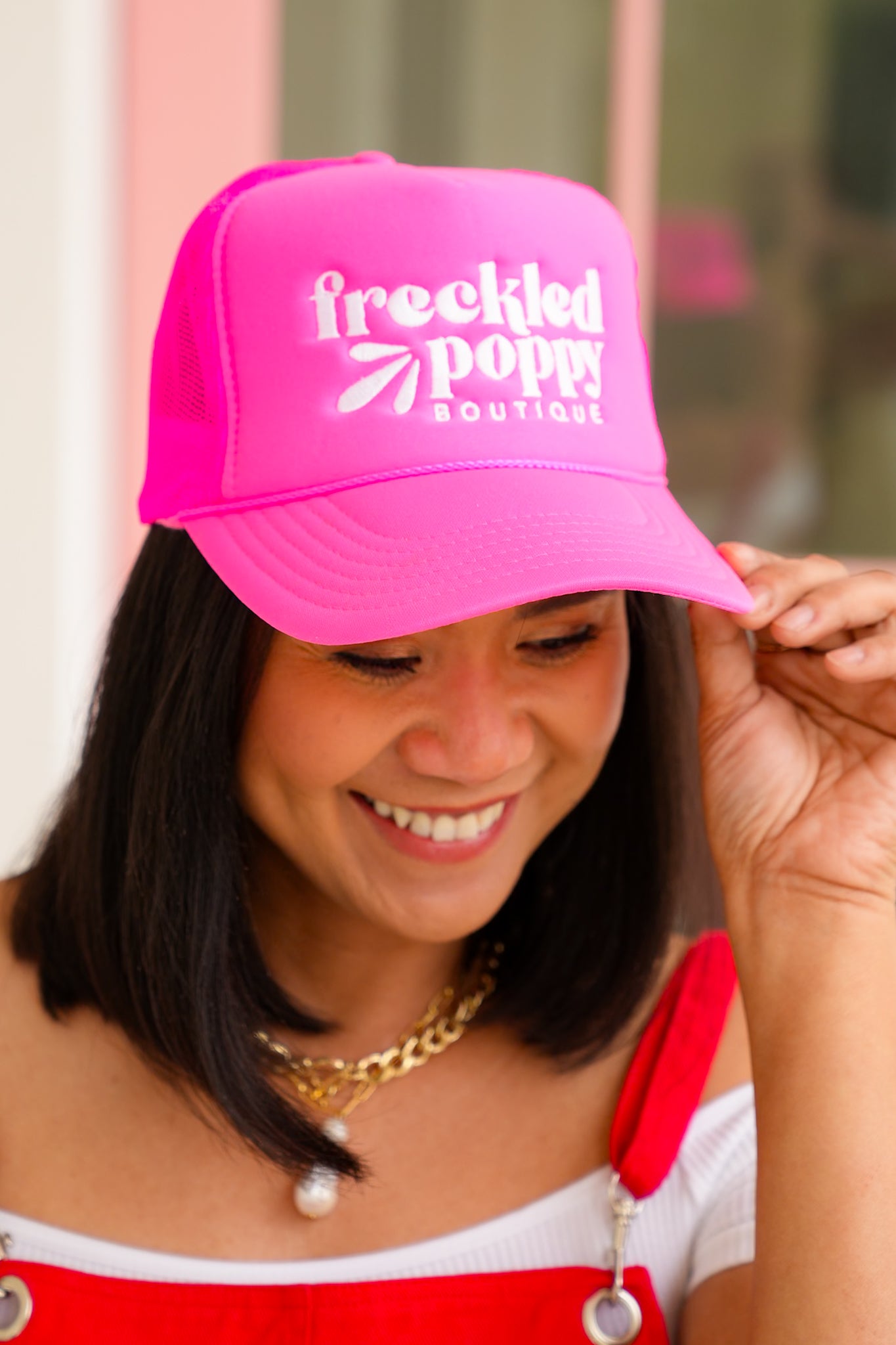 "Freckled Poppy" Trucker Hat