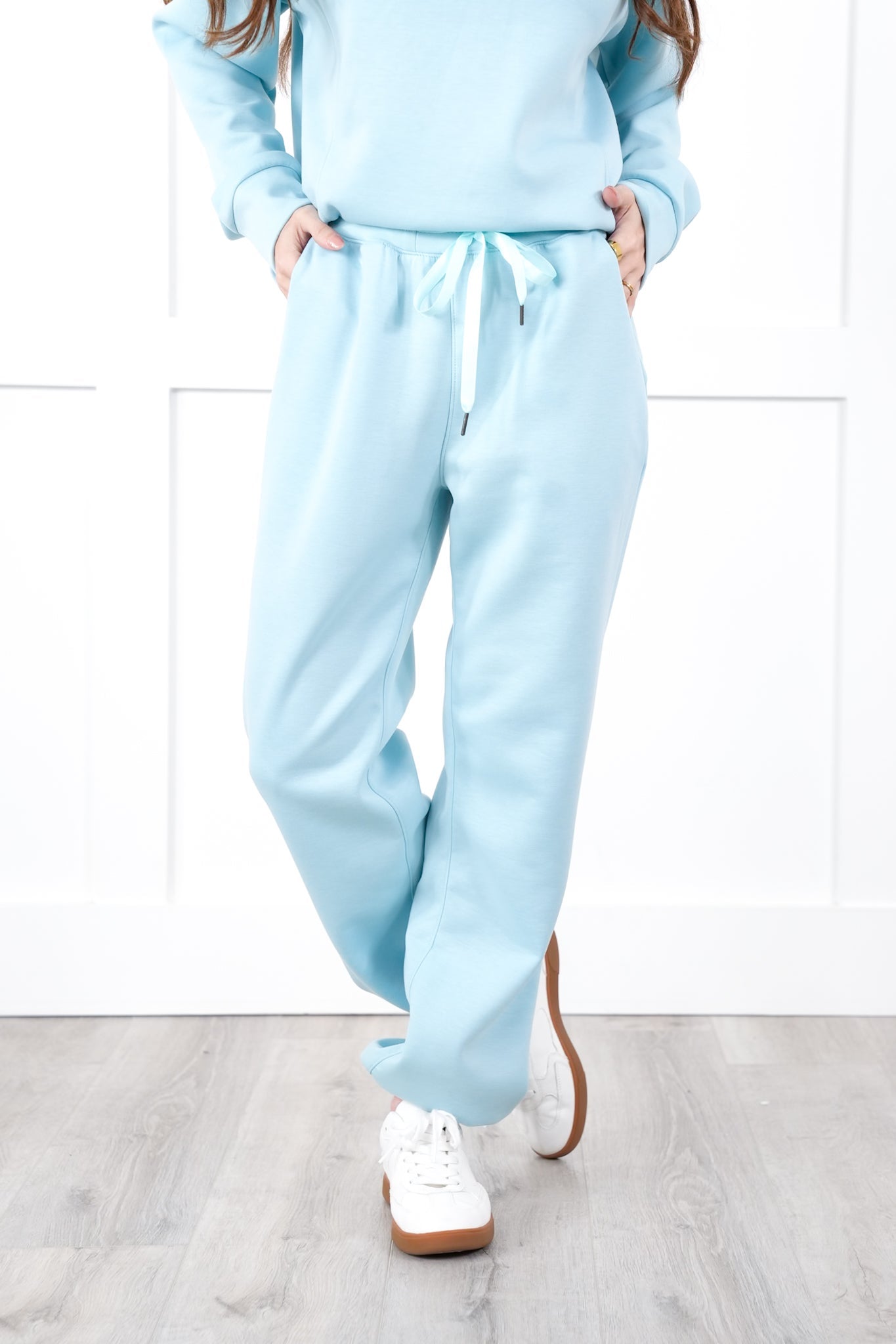 Door Buster! Plus/Reg Long Sleeve Half Zip Top with Elastic Waist Joggers Pant Set