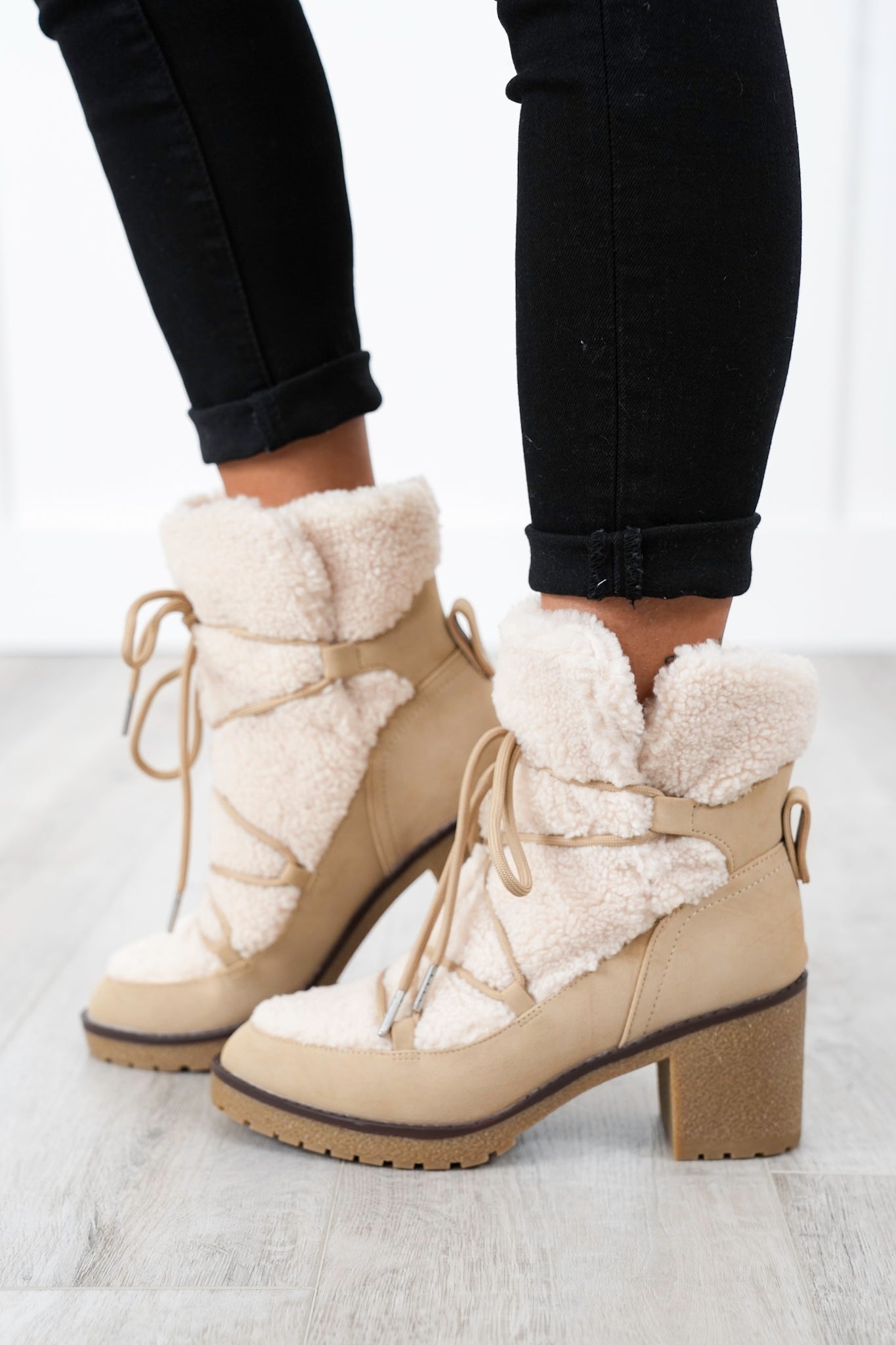 MIA Chic Ankle Boot with Sherpa Lining