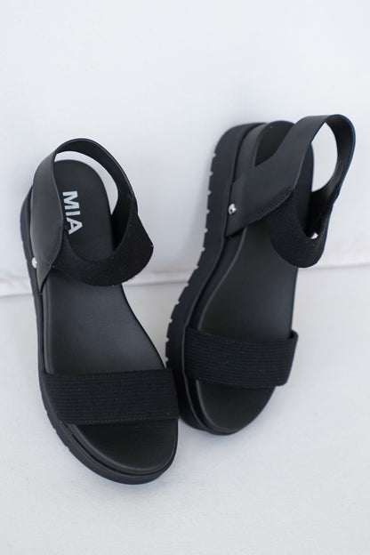 MIA Platform Sandal with Elastic Strap