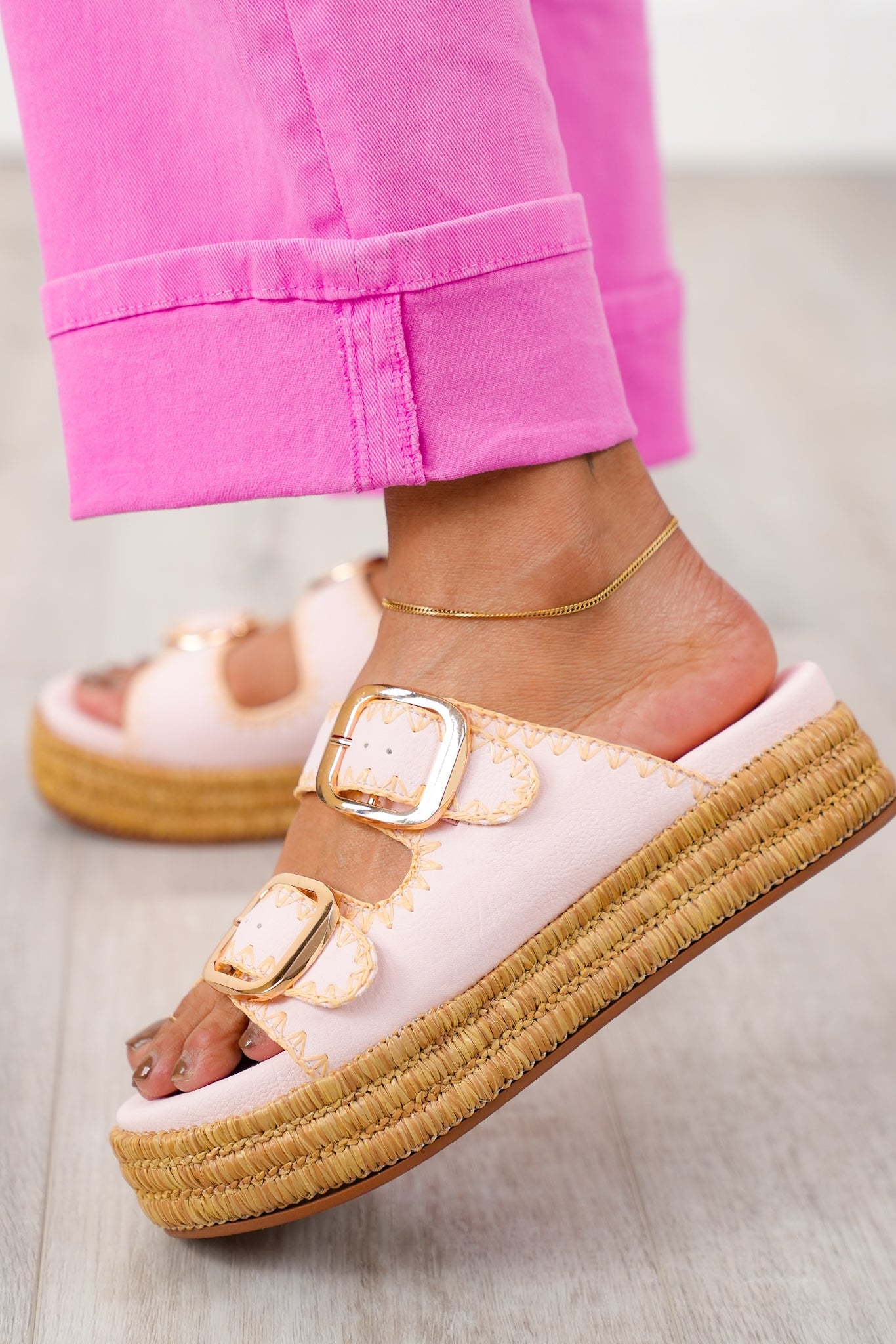 MIA Dual Buckle Chic Platform Sandals