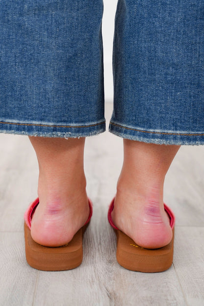Yellow Box Textured Strap Flip Flop Sandal