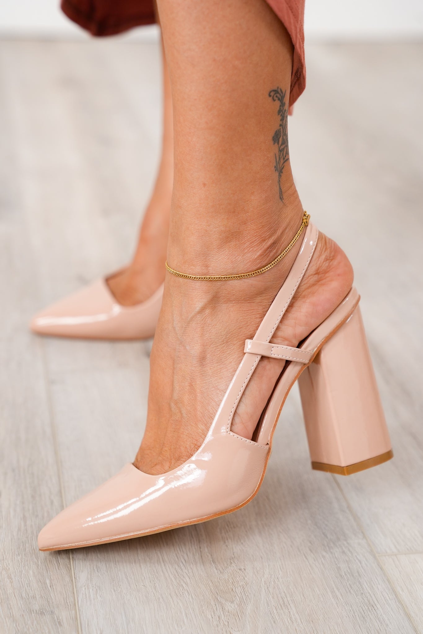 Restock! Pointed Toe Slingback Heeled Shoe with Adjustable Strap