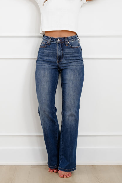 Judy Blue High Rise Medium Wash Tummy Control Straight Leg Jeans